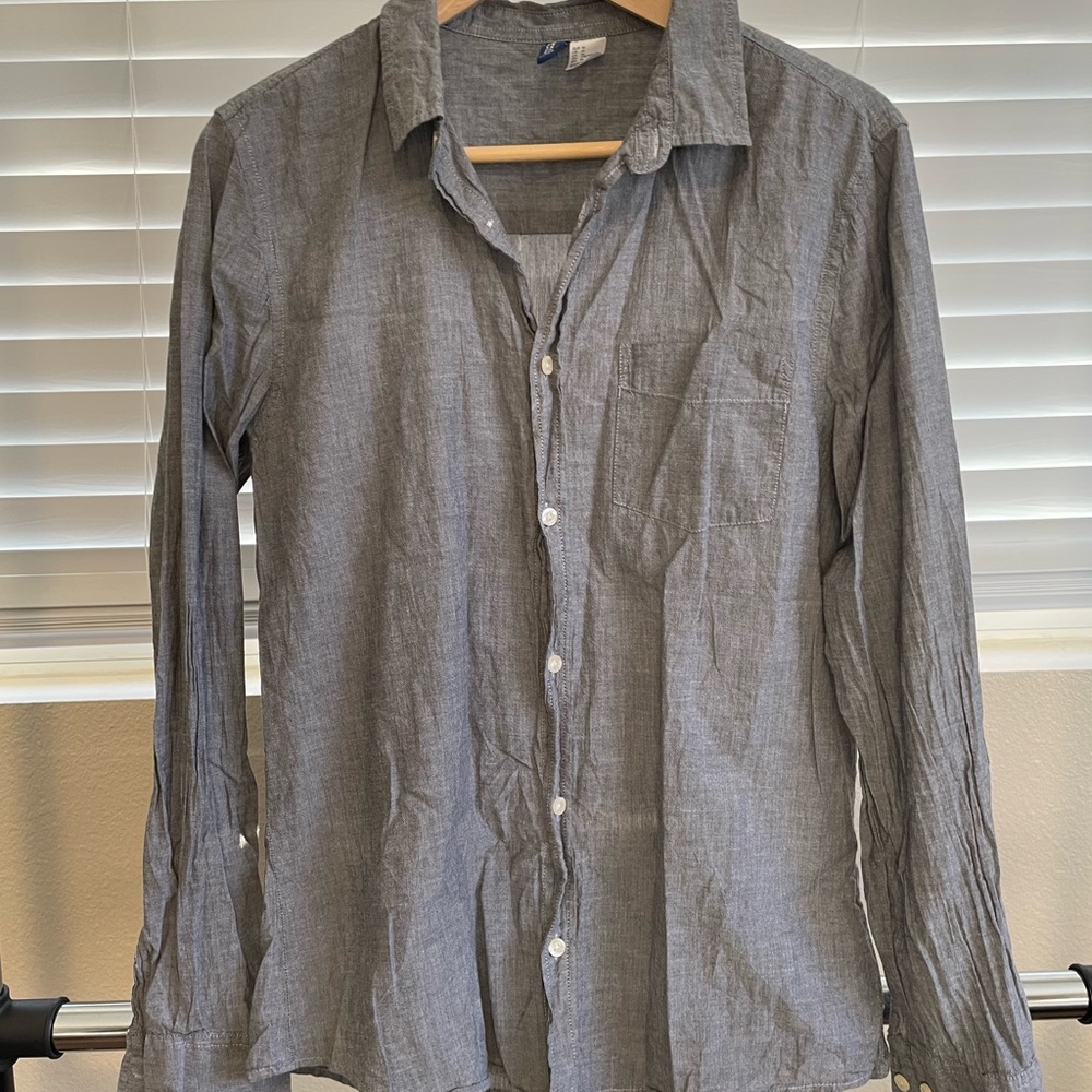Gray Button Down